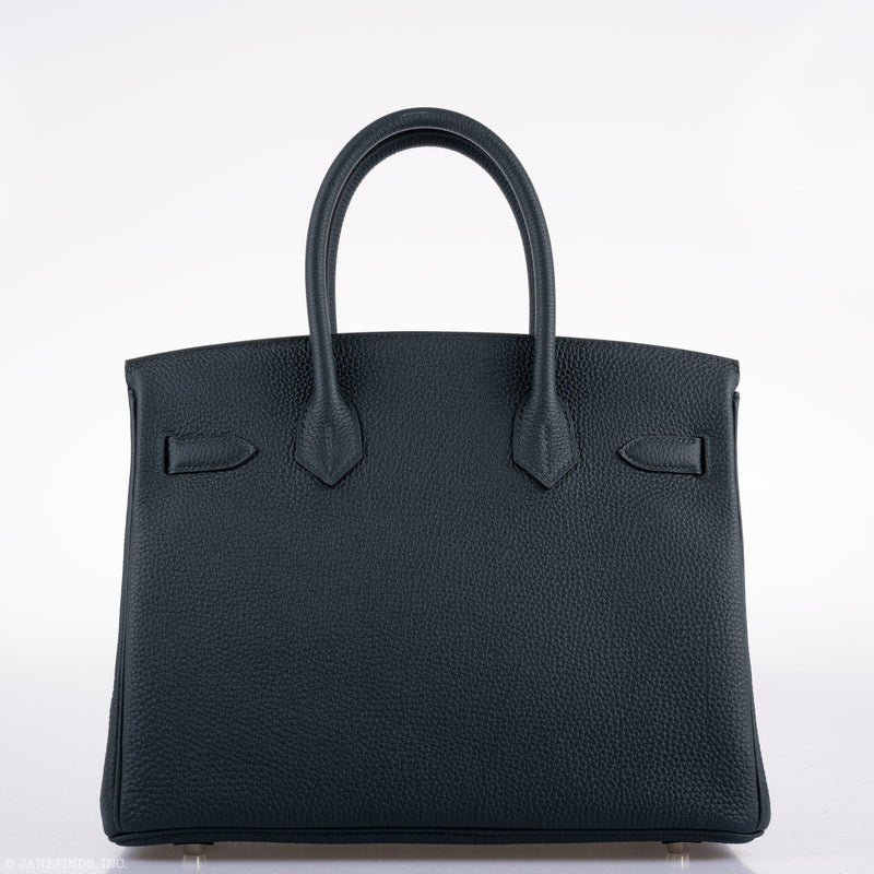 Hermès Birkin 30 Officier Vert Cyprès Togo & Bleu Zellige Stripe & Lining Palladium Hardware 2 Hermès Birkin 30 Officier Vert Cyprès Togo & Bleu Zellige Stripe & Lining Palladium Hardware - Image 2