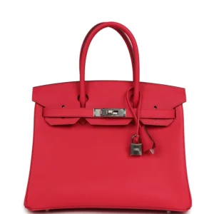 Hermès Birkin 30 Rose Extreme Epsom Palladium Hardware