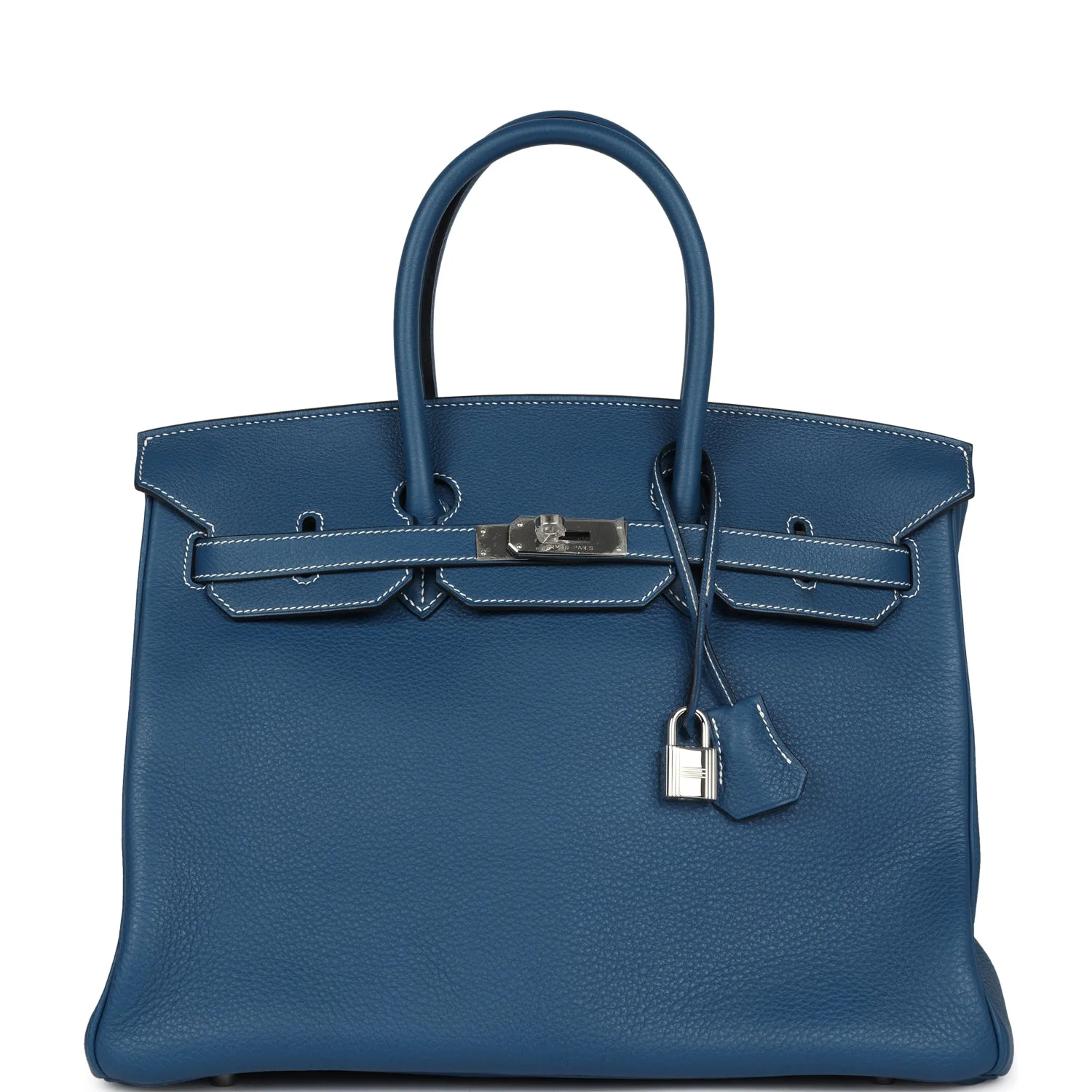 A LIMITED EDITION BLEU ÉLECTRIQUE & BLEU THALASSA EPSOM LEATHER CANDY BIRKIN 35 WITH PALLADIUM HARDWARE 1 Hermès Birkin 35 Bleu Thalassa Clemence Palladium Hardware