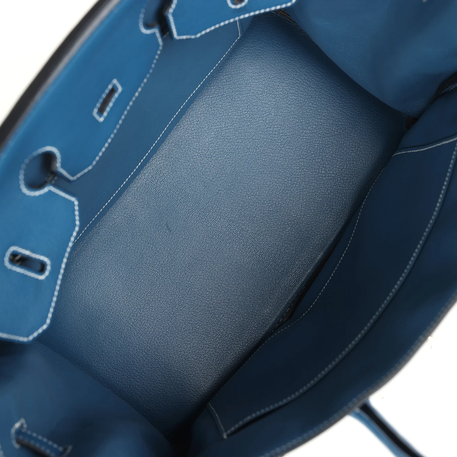 A LIMITED EDITION BLEU ÉLECTRIQUE & BLEU THALASSA EPSOM LEATHER CANDY BIRKIN 35 WITH PALLADIUM HARDWARE 4 A LIMITED EDITION BLEU ÉLECTRIQUE & BLEU THALASSA EPSOM LEATHER CANDY BIRKIN 35 WITH PALLADIUM HARDWARE - Image 4