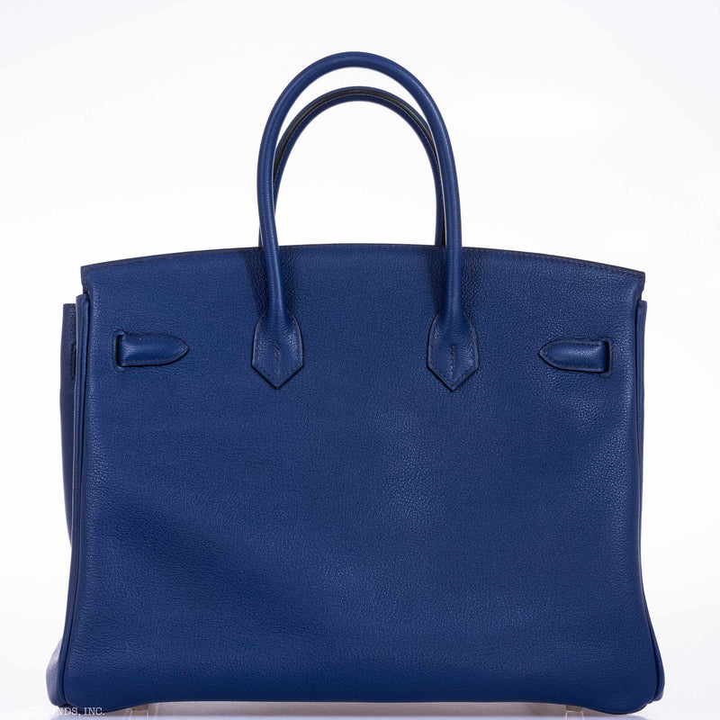 Hermès Birkin 35 Blue Saphir Novillo "Sea, Surf and Fun" Interior Palladium Hardware 3 Hermès Birkin 35 Blue Saphir Novillo "Sea, Surf and Fun" Interior Palladium Hardware - Image 3