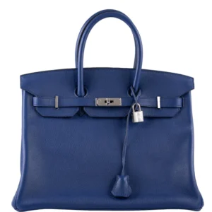 Hermès Birkin 35 Blue Saphire Taurillon Novillo leather Palladium Hardware (2)
