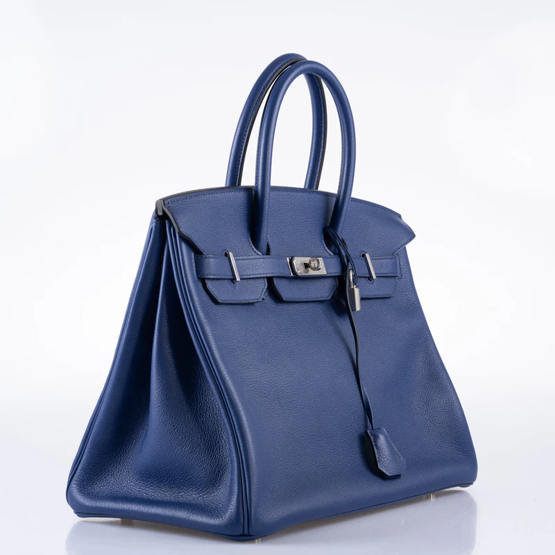 Hermès Birkin 35 Blue Saphire Taurillon Novillo leather Palladium Hardware 3 Hermès Birkin 35 Blue Saphire Taurillon Novillo leather Palladium Hardware - Image 3