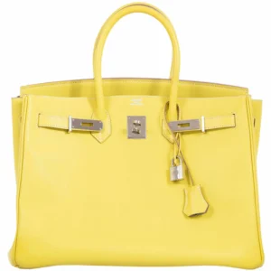Hermès Birkin 35 Candy Collection Lime Epsom & Gris Perle Palladium Hardware - Limited (1)
