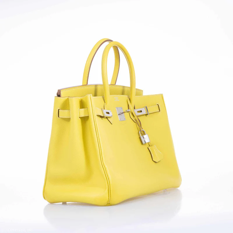 Hermès Birkin 35 Candy Collection Lime Epsom & Gris Perle Palladium Hardware - Limited 3 Hermès Birkin 35 Candy Collection Lime Epsom & Gris Perle Palladium Hardware - Limited - Image 3