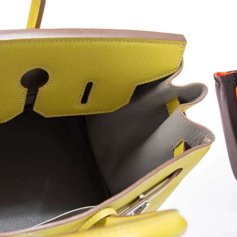 Hermès Birkin 35 Candy Collection Lime Epsom & Gris Perle Palladium Hardware - Limited 2 Hermès Birkin 35 Candy Collection Lime Epsom & Gris Perle Palladium Hardware - Limited - Image 2