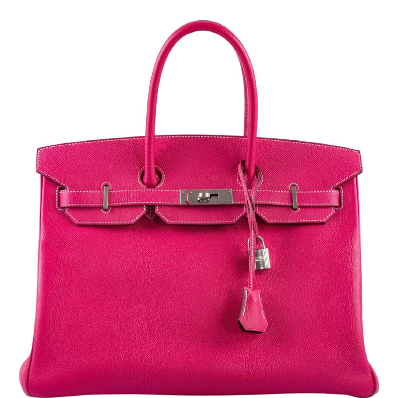 Hermès Birkin 35 Candy Collection Rose Tyrien and Rubis Epsom Palladium Hardware 2 Hermès Birkin 35 Candy Collection Rose Tyrien and Rubis Epsom Palladium Hardware - Image 2