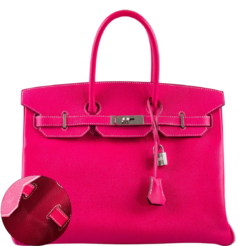 Hermès Birkin 35 Candy Collection Rose Tyrien and Rubis Epsom Palladium Hardware 2 Hermès Birkin 35 Candy Collection Rose Tyrien and Rubis Epsom Palladium Hardware - Image 2