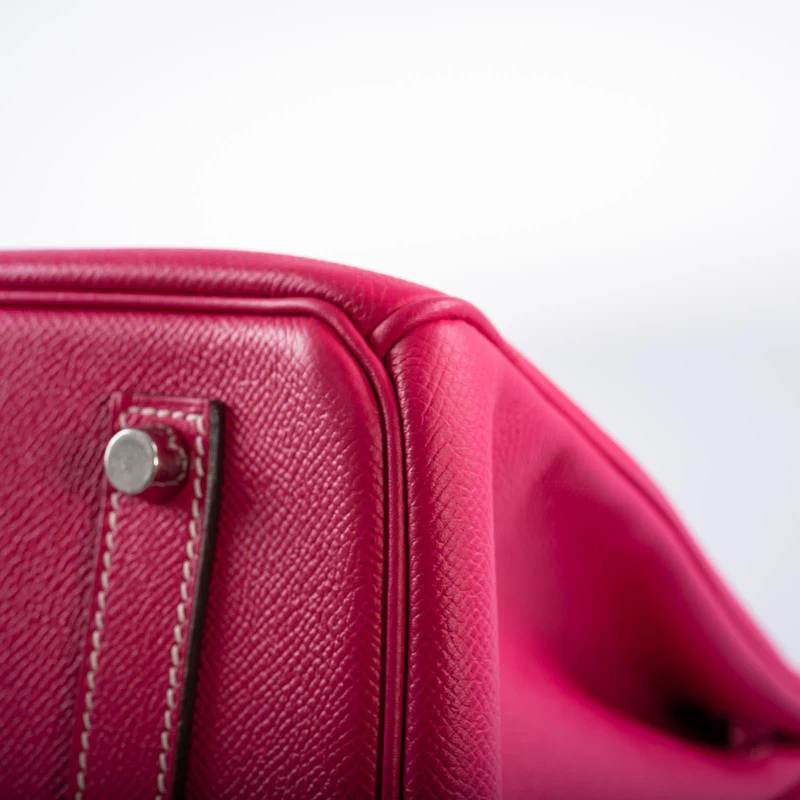 Hermès Birkin 35 Candy Collection Rose Tyrien and Rubis Epsom Palladium Hardware 4 Hermès Birkin 35 Candy Collection Rose Tyrien and Rubis Epsom Palladium Hardware - Image 4