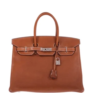 Hermès Birkin 35 Fauve Barenia Faubourg Palladium Hardware (1)