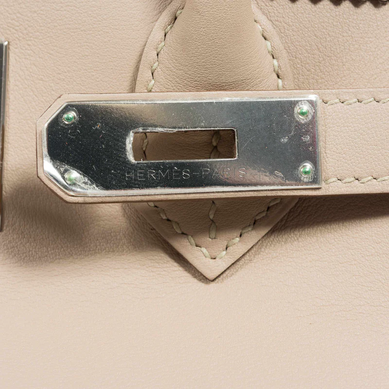 Hermès Birkin 35 Ghillies Argile & Etoupe Swift Leather Palladium Hardware 4 Hermès Birkin 35 Ghillies Argile & Etoupe Swift Leather Palladium Hardware - Image 4