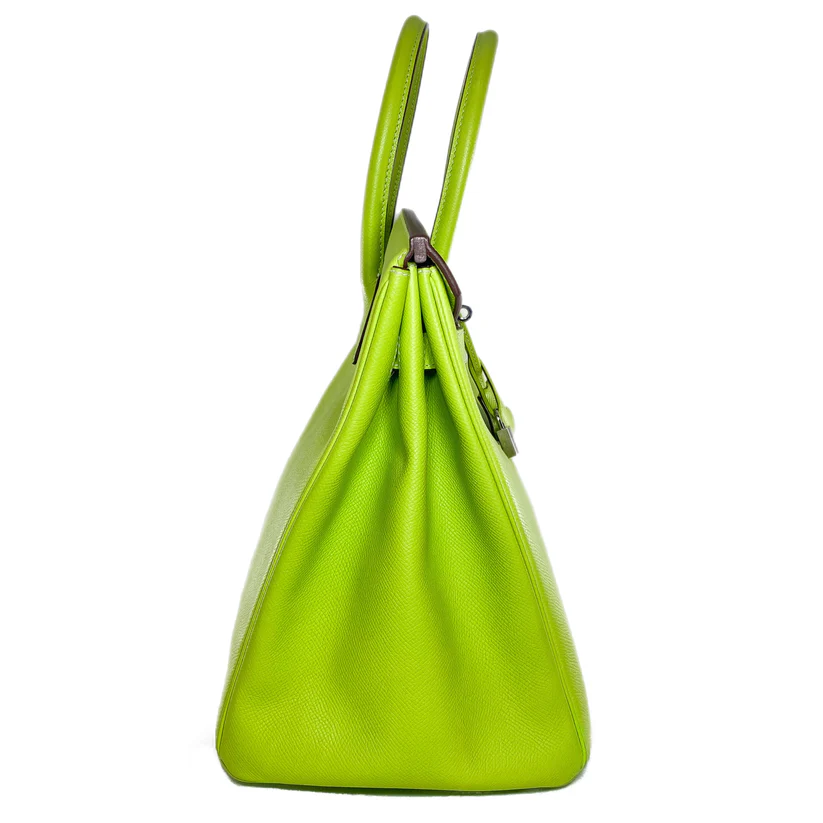 Hermes Birkin 35 Kiwi Lichen Epsom Palladium Hardware 4 Hermes Birkin 35 Kiwi Lichen Epsom Palladium Hardware - Image 4