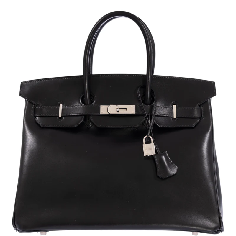 Hermès Birkin 35 Noir Box Calf Palladium Hardware 1 Hermès Birkin 35 Noir Box Calf Palladium Hardware