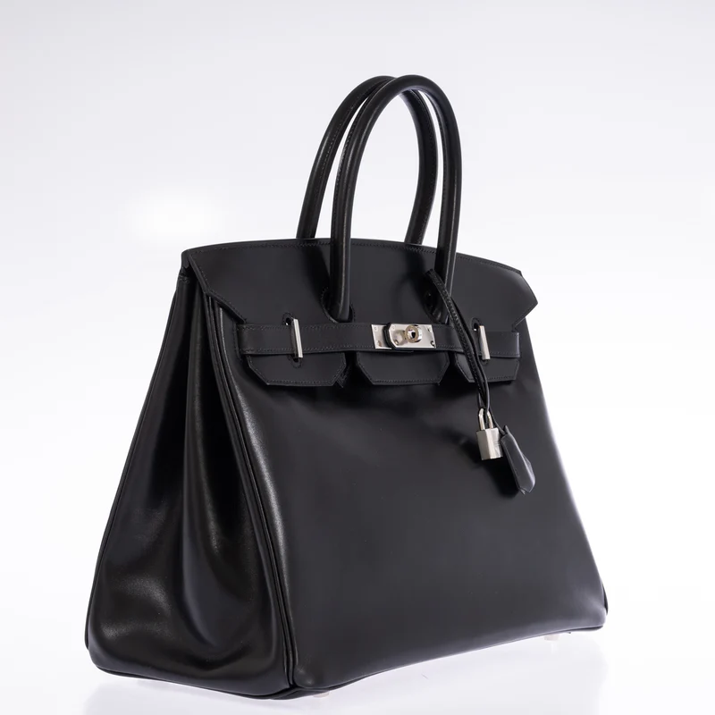 Hermès Birkin 35 Noir Box Calf Palladium Hardware 3 Hermès Birkin 35 Noir Box Calf Palladium Hardware - Image 3