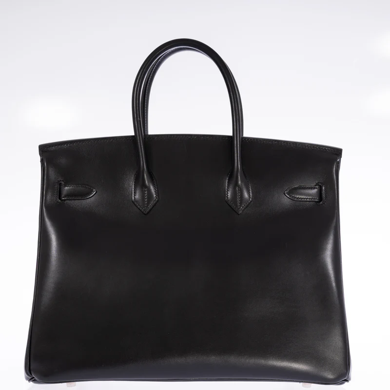 Hermès Birkin 35 Noir Box Calf Palladium Hardware 4 Hermès Birkin 35 Noir Box Calf Palladium Hardware - Image 4