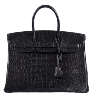 Hermès Birkin 35 SO BLACK Matte Alligator PVD Hardware
