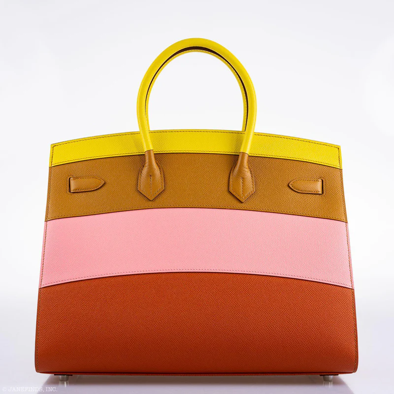 Hermès Birkin 35 Sellier "Sunrise" Rainbow Epsom Palladium Hardware 3 Hermès Birkin 35 Sellier "Sunrise" Rainbow Epsom Palladium Hardware - Image 3