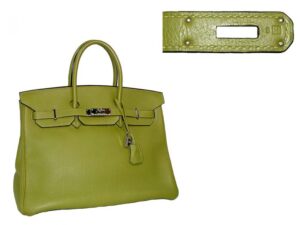 Hermes Birkin 35 Vert Anis Togo Leather H Stamp Palladium Hardware