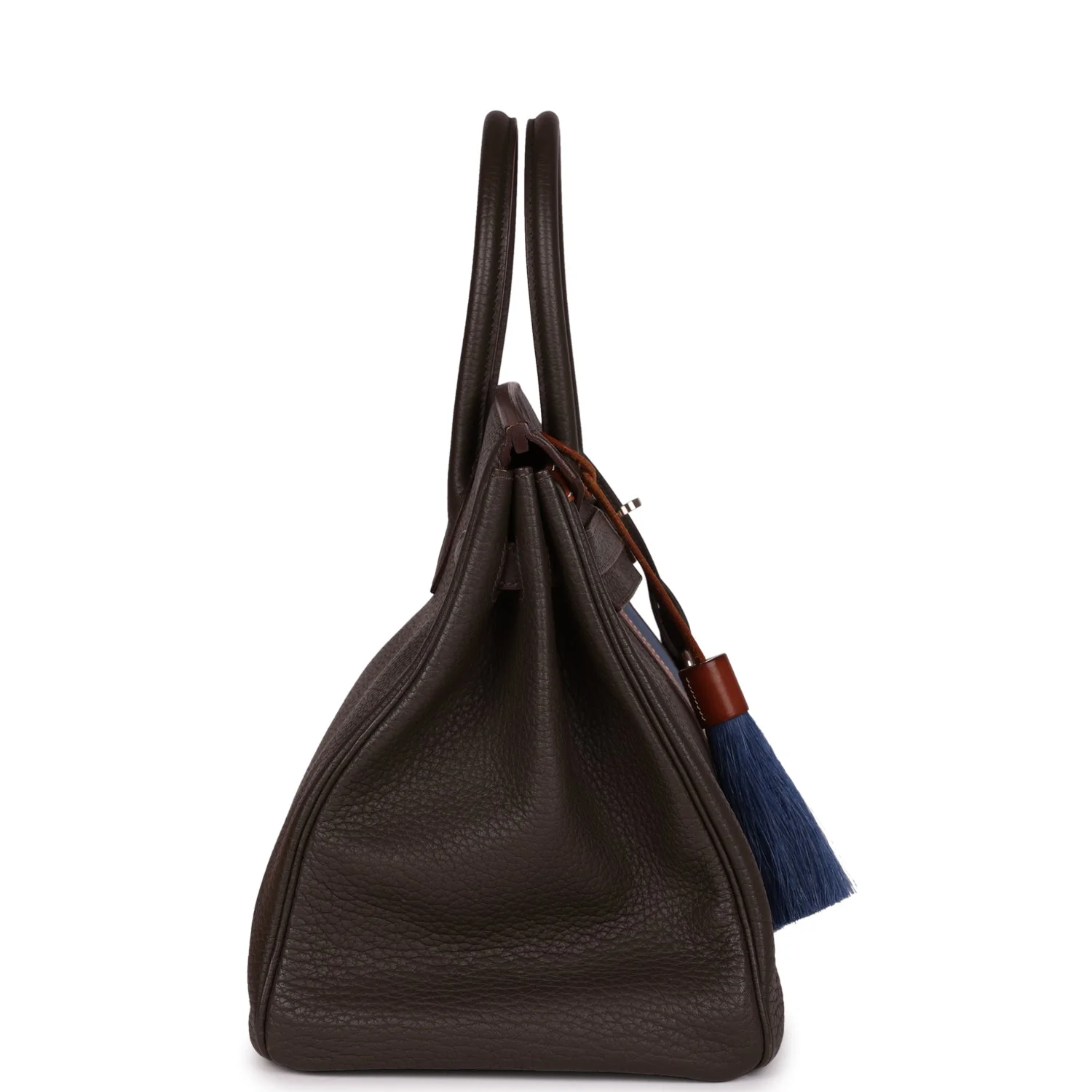 Hermès Birkin Club 35 Vert Bronze, Blue Thalassa, Fauve Barenia Fjord & Ottomane Palladium Hardware 3 Hermès Birkin Club 35 Vert Bronze, Blue Thalassa, Fauve Barenia Fjord & Ottomane Palladium Hardware - Image 3