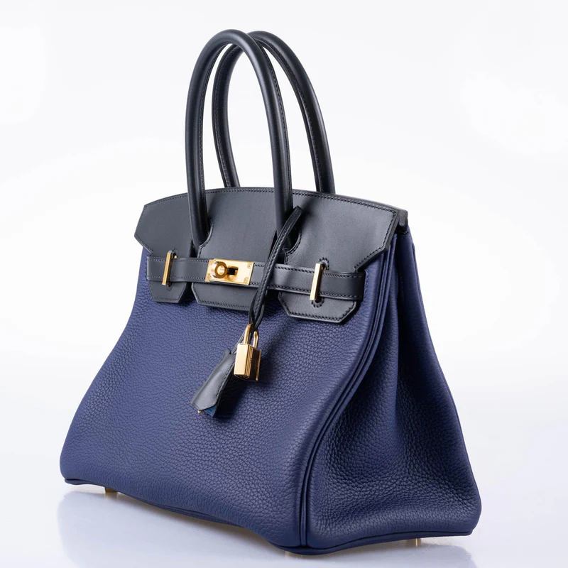 Hermès Birkin Touch 30 Bleu (Blue) Encre Sombrero & Bleu Obscur Taurillon Clemence Gold Hardware - 2020, Y 3 Hermès Birkin Touch 30 Bleu (Blue) Encre Sombrero & Bleu Obscur Taurillon Clemence Gold Hardware - 2020, Y - Image 3