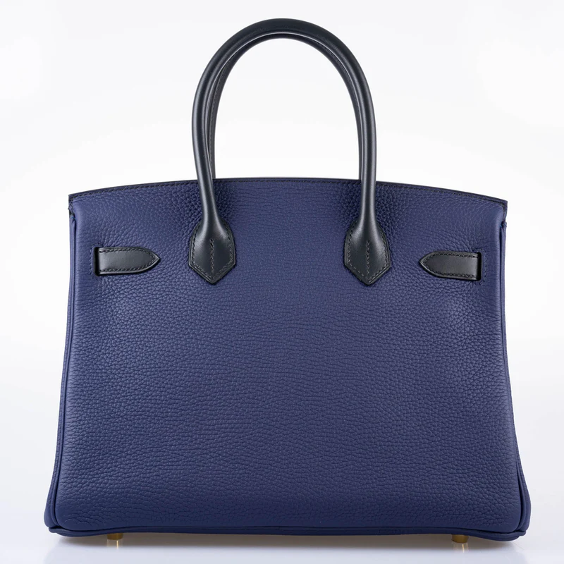 Hermès Birkin Touch 30 Bleu (Blue) Encre Sombrero & Bleu Obscur Taurillon Clemence Gold Hardware - 2020, Y 4 Hermès Birkin Touch 30 Bleu (Blue) Encre Sombrero & Bleu Obscur Taurillon Clemence Gold Hardware - 2020, Y - Image 4