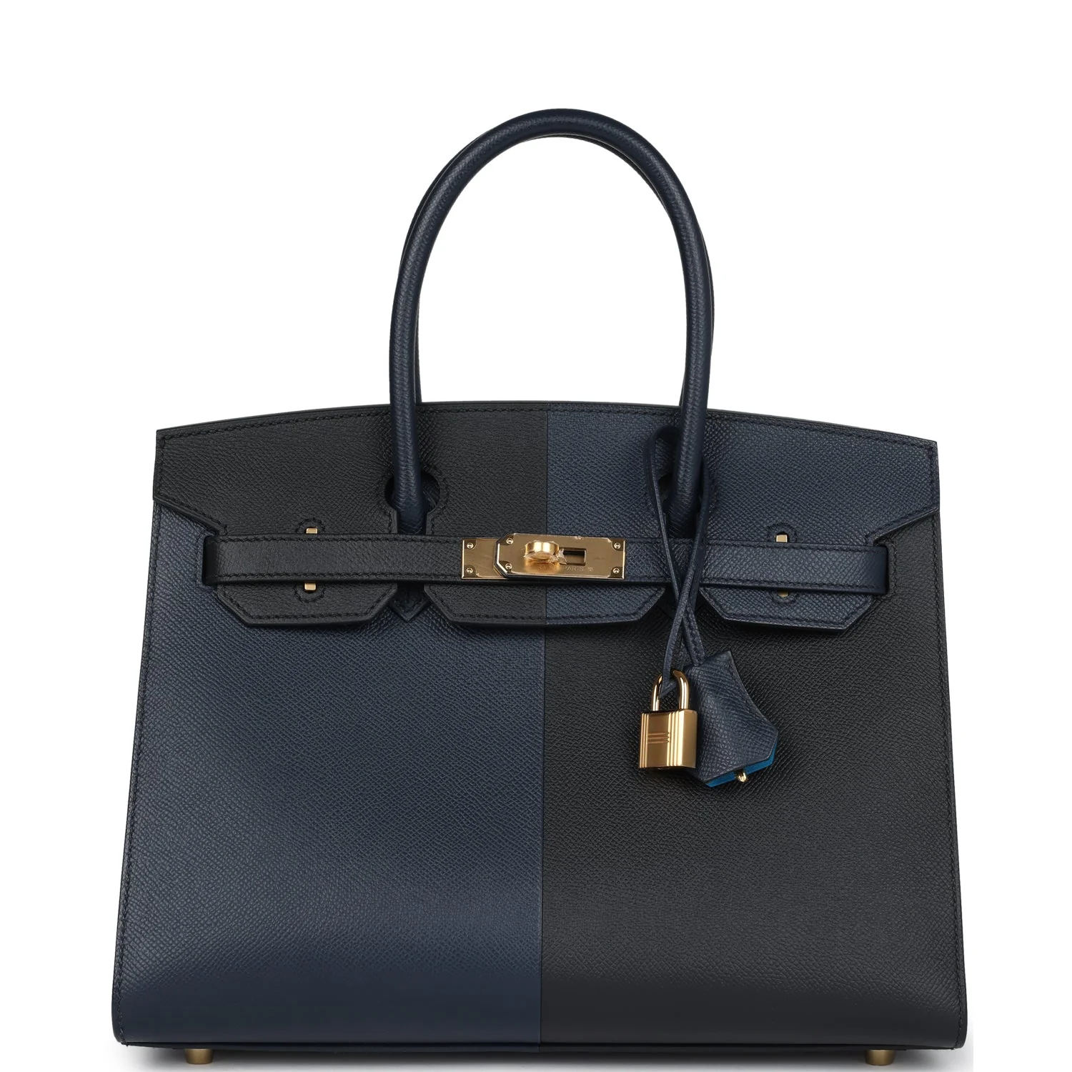 Hermès Casaque Birkin Sellier 30 Black, Bleu Indigo and Bleu Zanzibar Epsom Gold Hardware 1 Hermès Casaque Birkin Sellier 30 Black, Bleu Indigo and Bleu Zanzibar Epsom Gold Hardware
