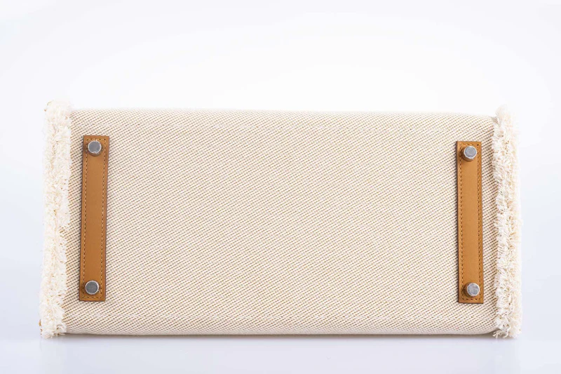 Hermès Fray Fray Birkin 35 Sesame Swift and Toile H with Palladium Hardware 3 Hermès Fray Fray Birkin 35 Sesame Swift and Toile H with Palladium Hardware - Image 3