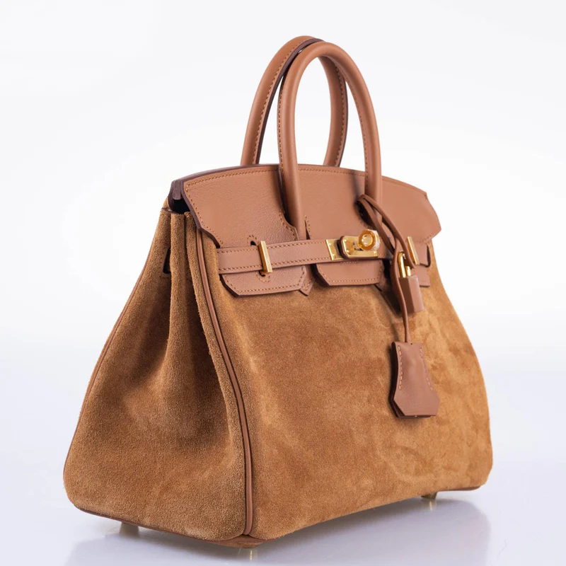 Hermès Grizzly Birkin 25 Gold Grizzly Suede and Swift Gold Hardware 3 Hermès Grizzly Birkin 25 Gold Grizzly Suede and Swift Gold Hardware - Image 3