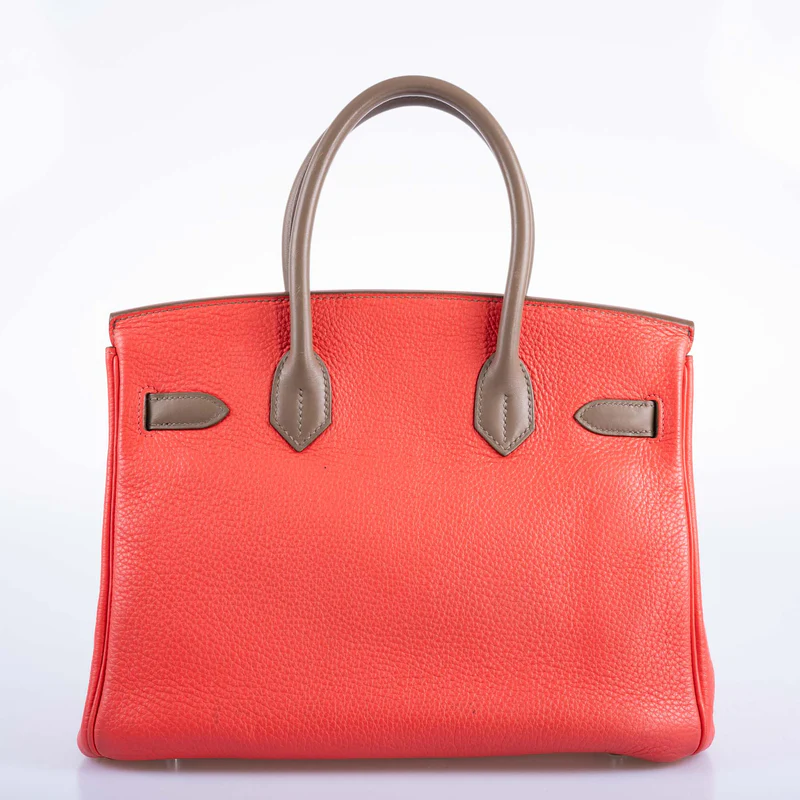 Hermès HSS Birkin 30 Tri-Color Rose Jaipur, Etoupe, Argile Clemence and Swift Brushed Palladium Hardware 3 Hermès HSS Birkin 30 Tri-Color Rose Jaipur, Etoupe, Argile Clemence and Swift Brushed Palladium Hardware - Image 3