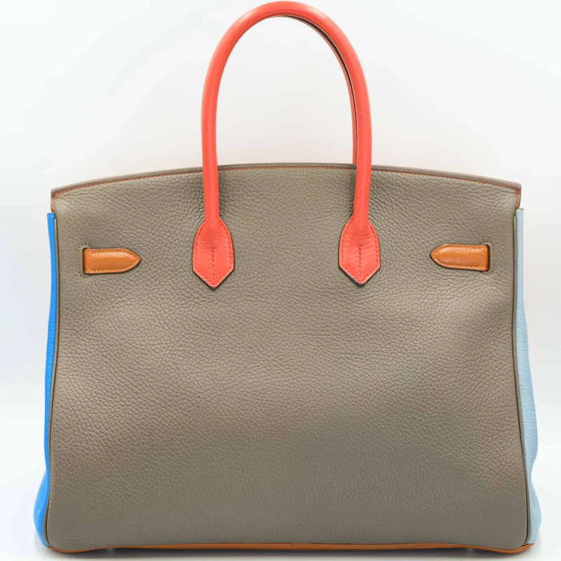 Hermès Hermes Birkin 35 Arlequin Clemence Palladium Hardware 3 Hermès Hermes Birkin 35 Arlequin Clemence Palladium Hardware - Image 3