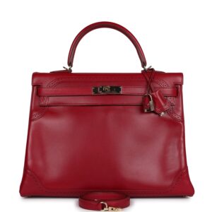 Hermès Kelly Ghillies Retourne 35 Rubis Tadelakt Permabrass Hardware