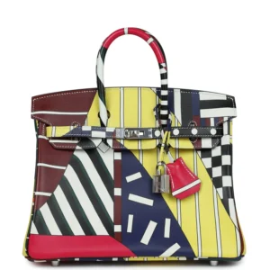 Hermès One Two Three and Away We Go Birkin 25 Multicolor Swift Palladium Hardware (1)