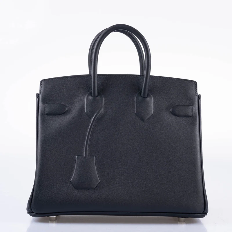Hermès Shadow Birkin 25 Black Swift Leather Palladium Hardware 2 Hermès Shadow Birkin 25 Black Swift Leather Palladium Hardware - Image 2