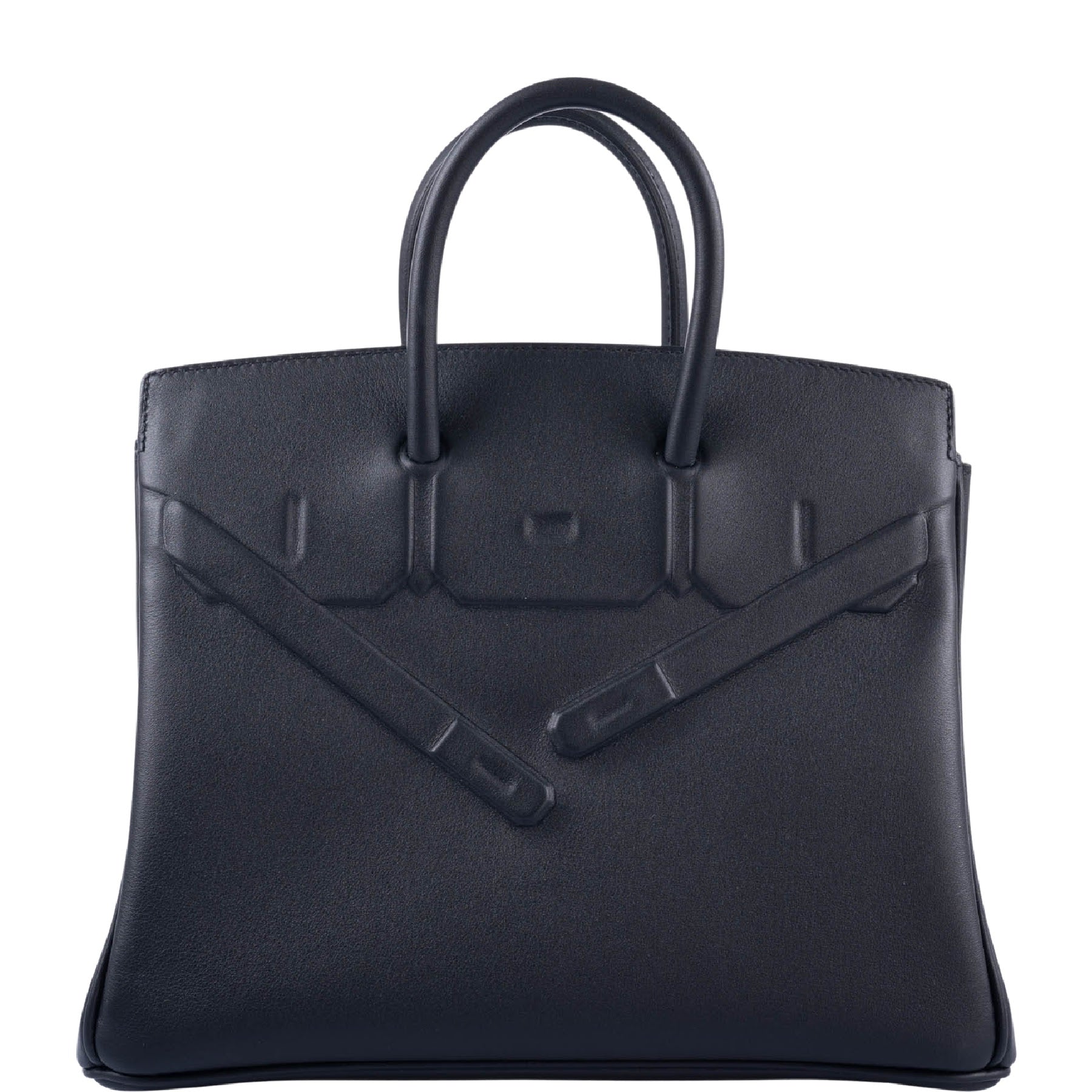 Hermès Shadow Birkin 25 Black Swift Leather Palladium Hardware 1 Hermès Shadow Birkin 25 Black Swift Leather Palladium Hardware