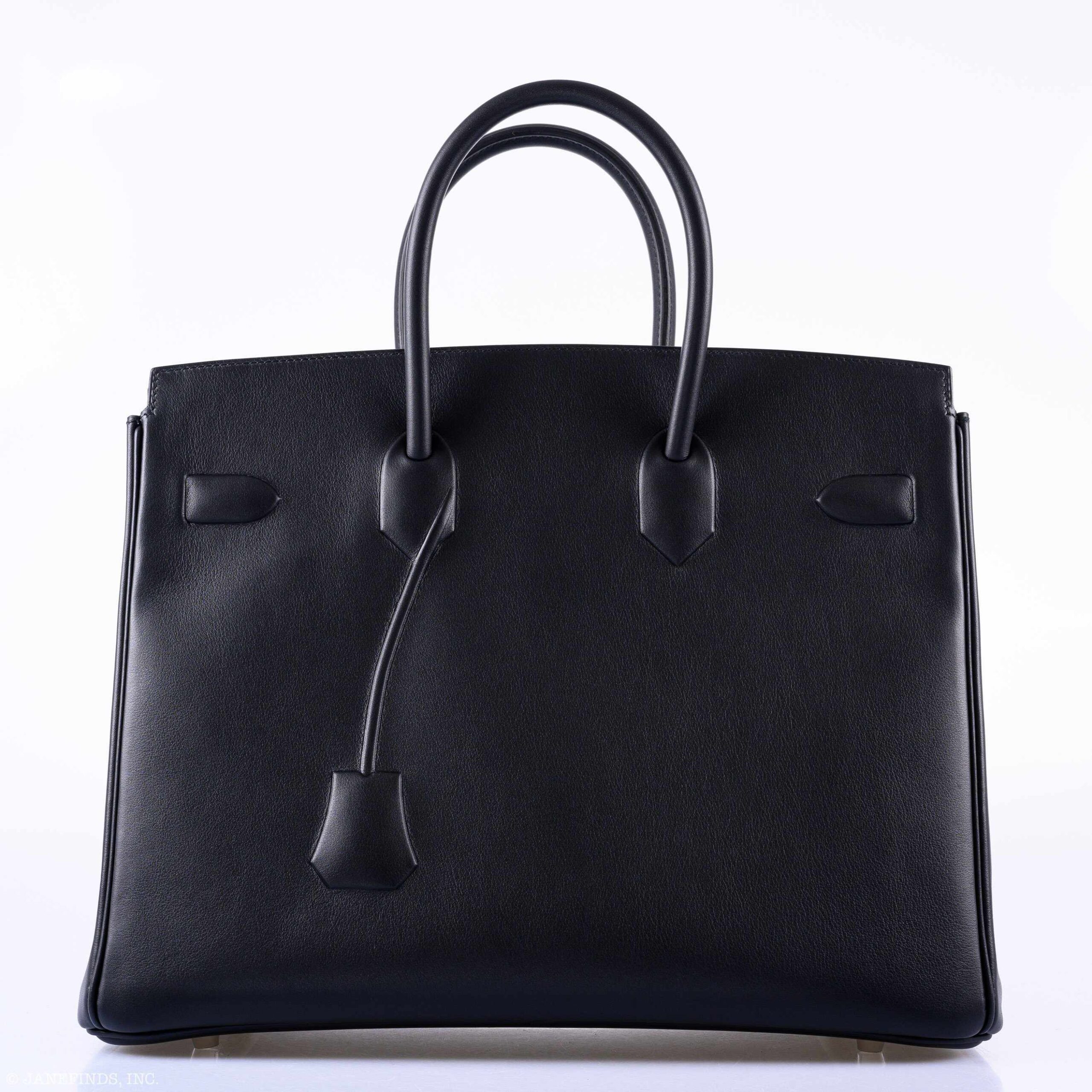 Hermès Shadow Birkin 35 Black Swift Palladium Hardware 3 Hermès Shadow Birkin 35 Black Swift Palladium Hardware - Image 3