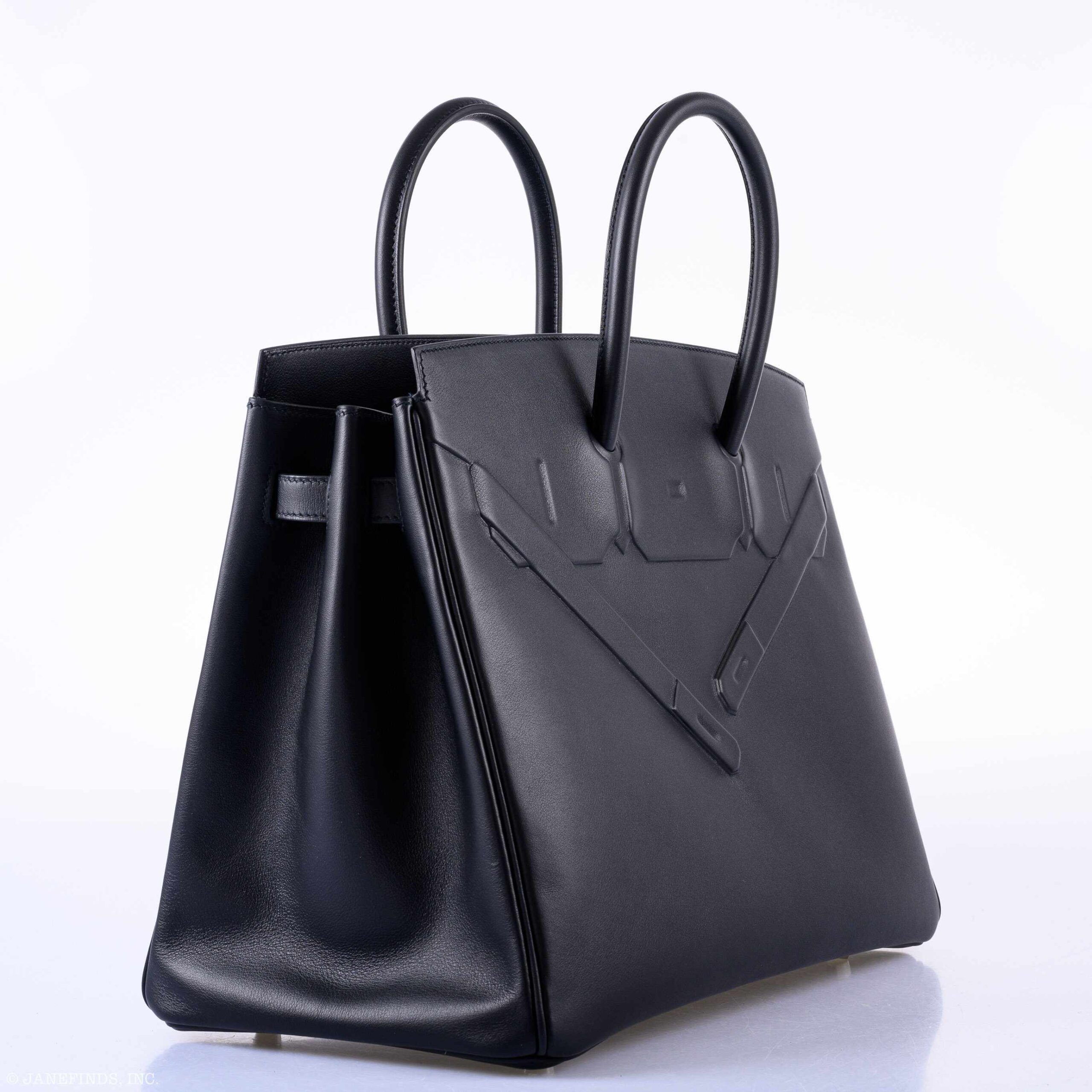 Hermès Shadow Birkin 35 Black Swift Palladium Hardware 4 Hermès Shadow Birkin 35 Black Swift Palladium Hardware - Image 4