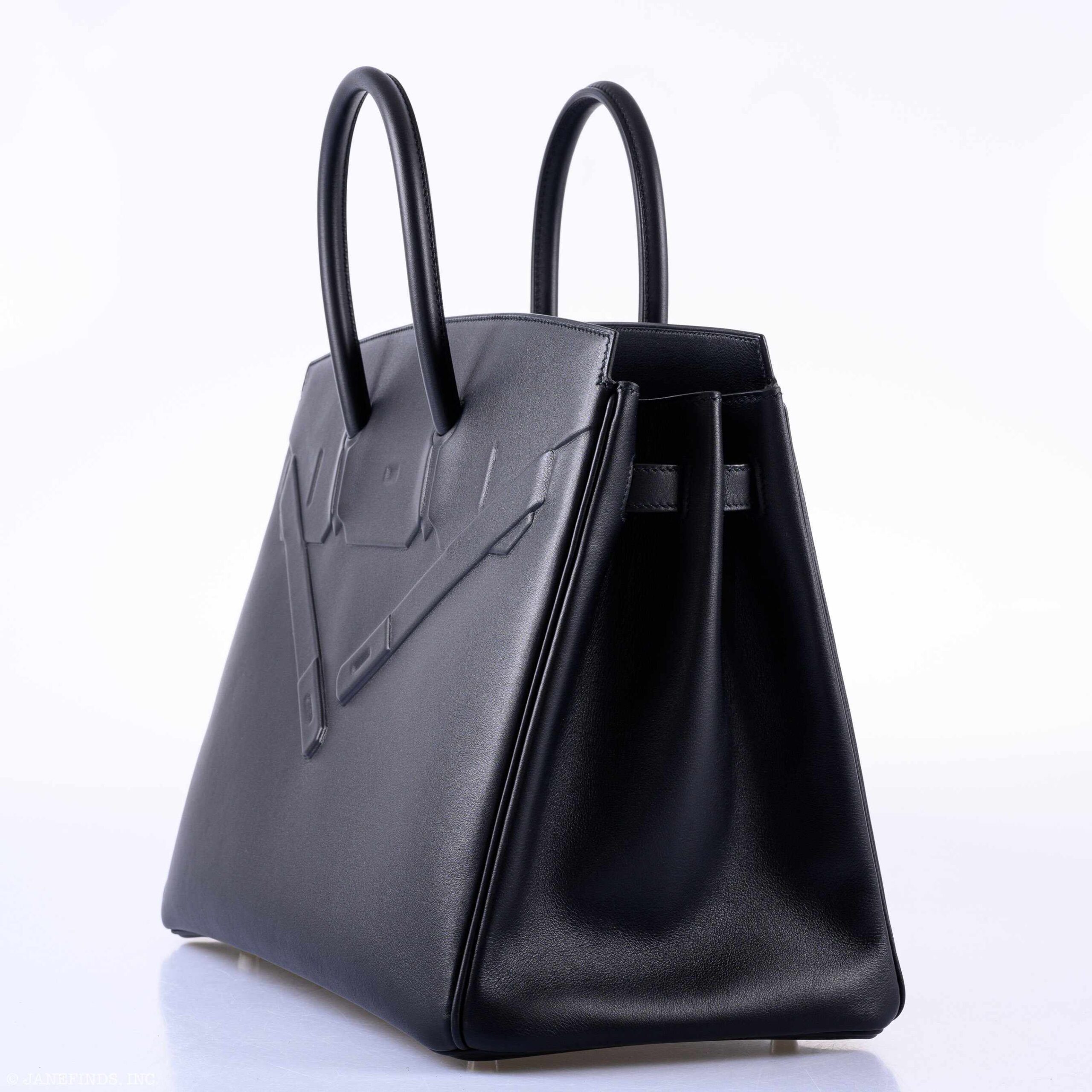 Hermès Shadow Birkin 35 Black Swift Palladium Hardware 2 Hermès Shadow Birkin 35 Black Swift Palladium Hardware - Image 2