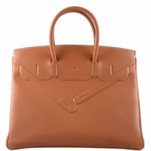 Limited Edition Gold Swift Shadow Birkin 35 Palladium Hardware