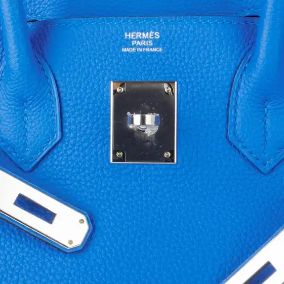 Hermes Verso Birkin 30 Bag Blue Zanzibar & Malachite Togo Leather with Palladium Hardware 2 Hermes Verso Birkin 30 Bag Blue Zanzibar & Malachite Togo Leather with Palladium Hardware - Image 2