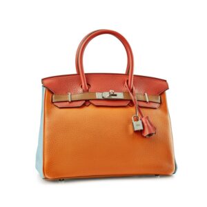 Limited Edition Arlequin Clemence Birkin 30 Palladium Hardware (1)