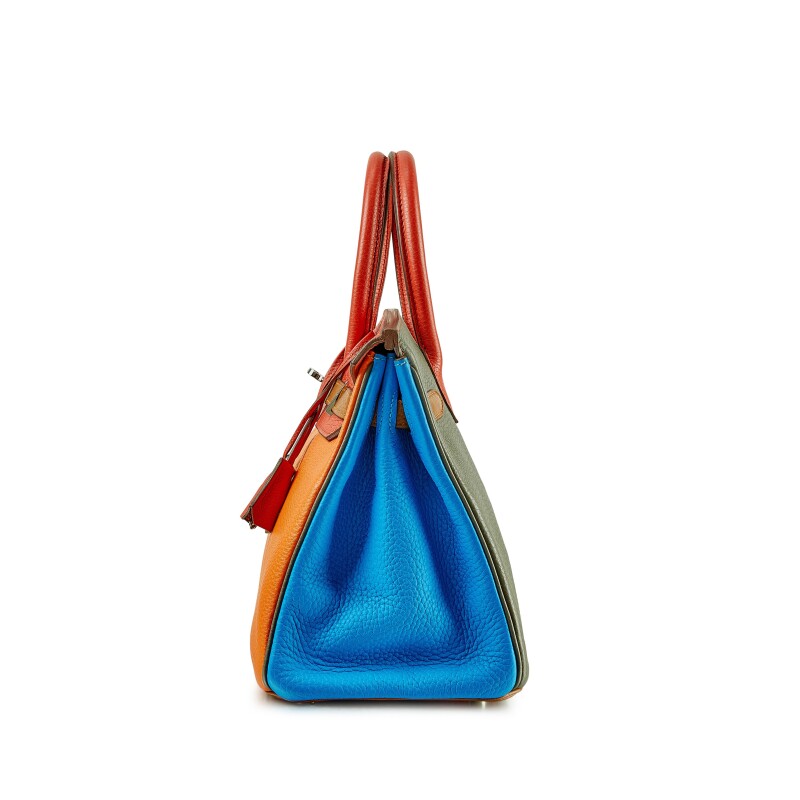 Limited Edition Arlequin Clemence Birkin 30 Palladium Hardware 2 Limited Edition Arlequin Clemence Birkin 30 Palladium Hardware - Image 2