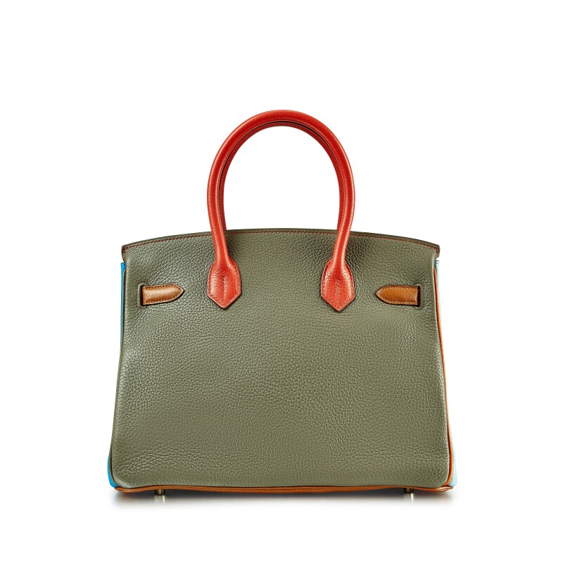 Limited Edition Arlequin Clemence Birkin 30 Palladium Hardware 3 Limited Edition Arlequin Clemence Birkin 30 Palladium Hardware - Image 3