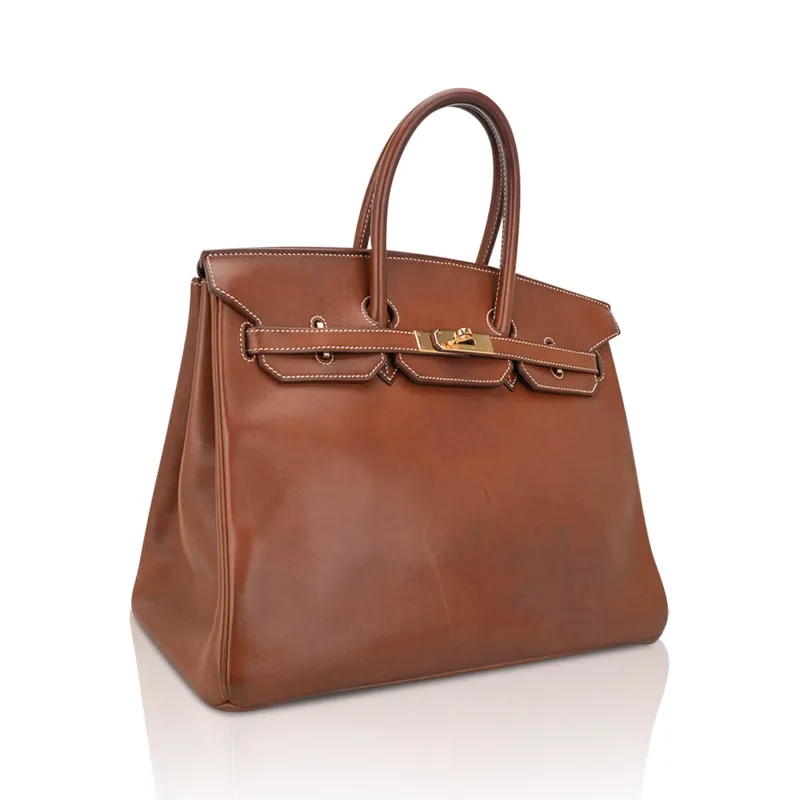 Limited Edition Birkin 35 Bag Fauve Barenia Leather with Gold Hardware 3 Limited Edition Birkin 35 Bag Fauve Barenia Leather with Gold Hardware - Image 3