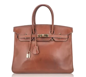 Limited Edition Birkin 35 Bag Fauve Barenia Leather with Gold Hardware
