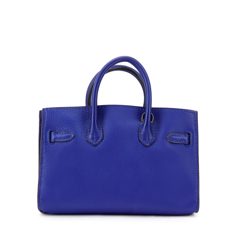 Limited Edition Bleu Electrique Swift Micro Birkin 15 Palladium Hardware 2 Limited Edition Bleu Electrique Swift Micro Birkin 15 Palladium Hardware - Image 2