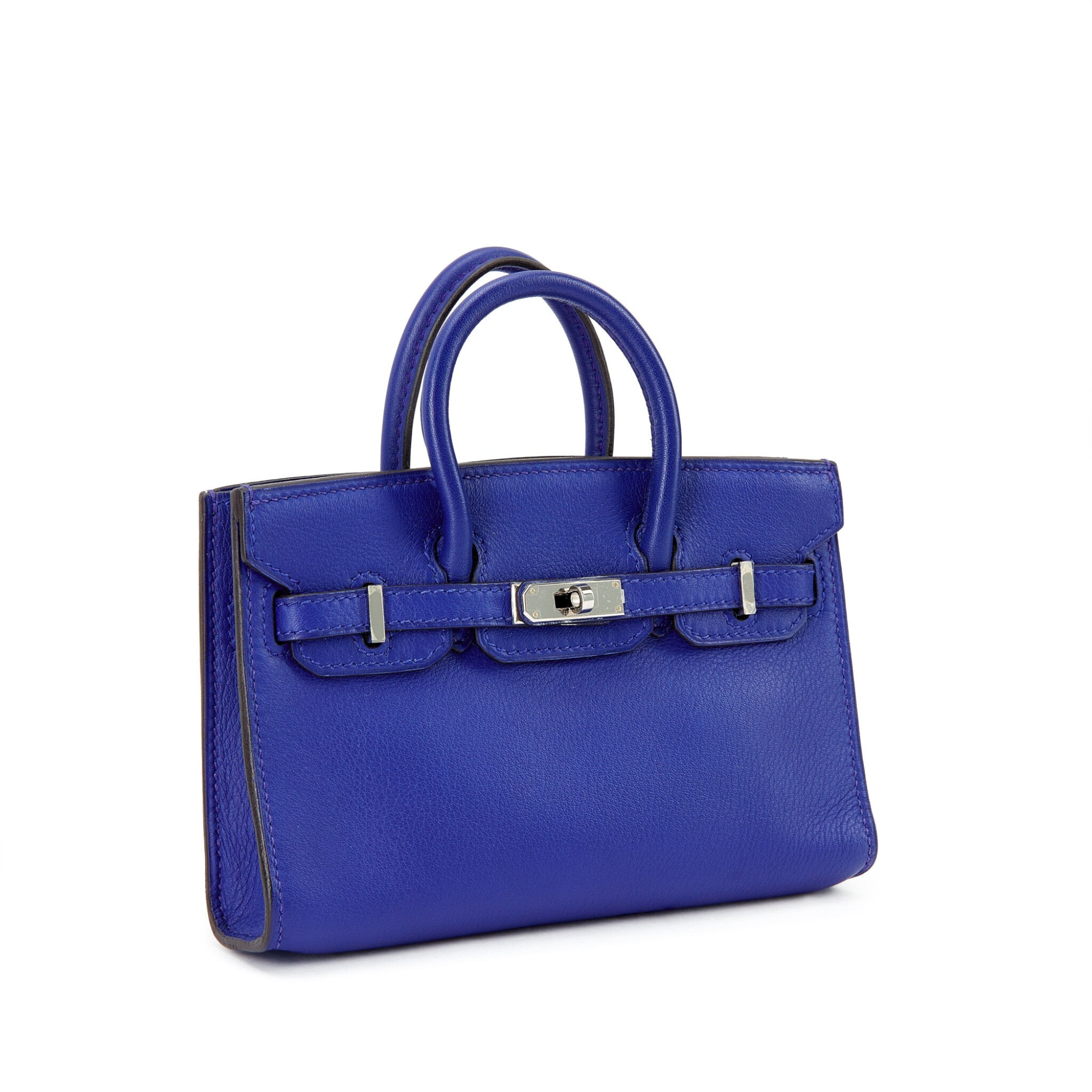 Limited Edition Bleu Electrique Swift Micro Birkin 15 Palladium Hardware 3 Limited Edition Bleu Electrique Swift Micro Birkin 15 Palladium Hardware - Image 3