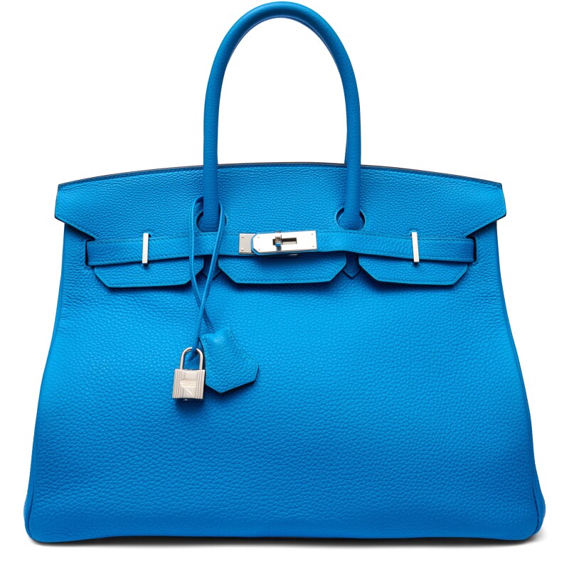 Limited Edition Bleu Zanzibar and Malachite Togo Verso Birkin 35 Palladium Hardware 1 Limited Edition Bleu Zanzibar and Malachite Togo Verso Birkin 35 Palladium Hardware (3)