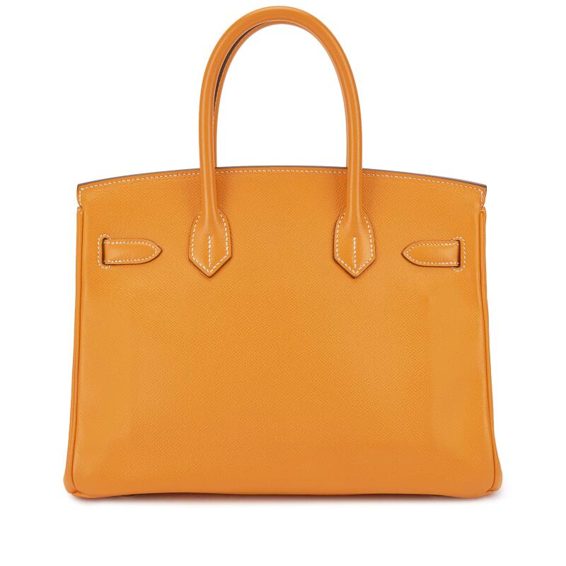 Limited Edition Jaune d'Or and Potiron Epsom Candy Birkin 30 Permabrass Hardware 2 Limited Edition Jaune d'Or and Potiron Epsom Candy Birkin 30 Permabrass Hardware - Image 2