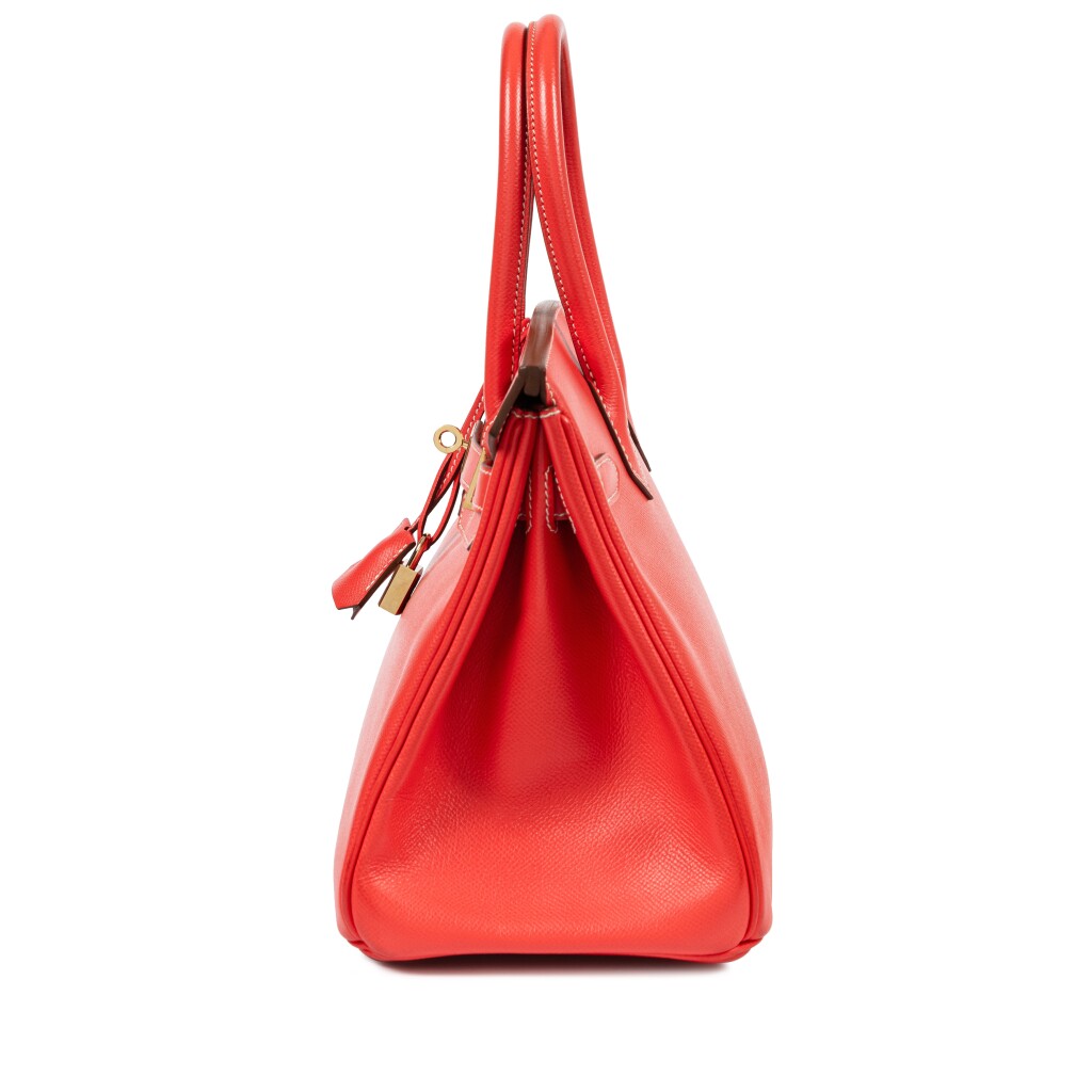 Limited Edition Rose Jaipur Epsom and Gold Verso Candy Birkin 30 Permabrass Hardware 3 Limited Edition Rose Jaipur Epsom and Gold Verso Candy Birkin 30 Permabrass Hardware - Image 3