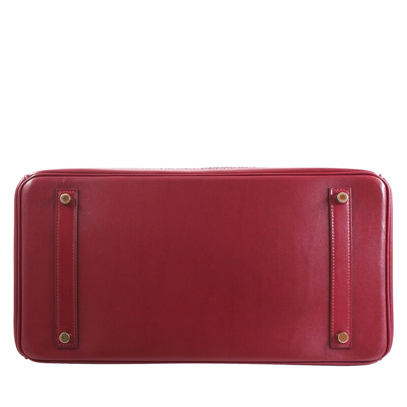 Limited Edition Rubis Tadelakt Leather Ghillies Birkin 35 with Permabrass Hardware 2 Limited Edition Rubis Tadelakt Leather Ghillies Birkin 35 with Permabrass Hardware - Image 2